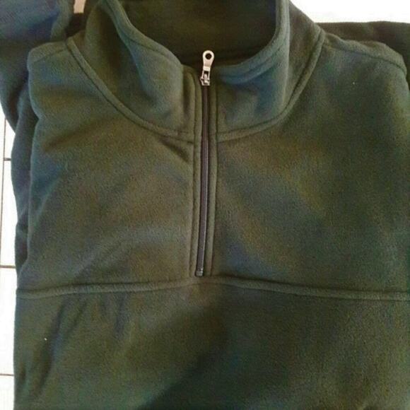 croft & barrow Other - Croft & Barrow Fleece Pull Over 1/4 Zip Jacket Men's Big & Tall 2XB Pine Green